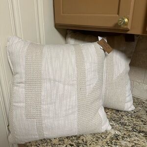 Brand new set of 2 cream colored pillows